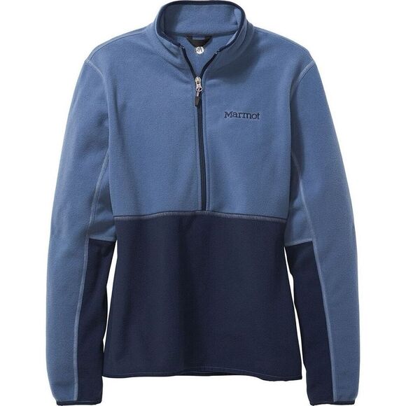 Marmot Rocklin 1/2 Zip Women's Sweater Periwinkle Navy Blue Mock Neck Size Large - Picture 1 of 10